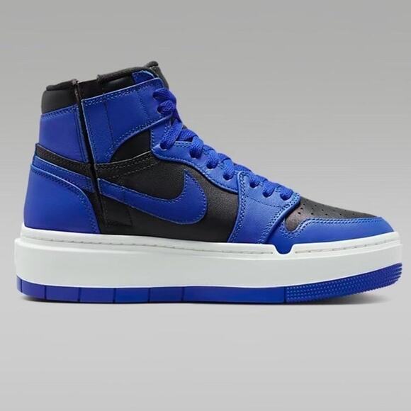 Nike Air Jordan 1 Elevate High Platform Sz 5.5 Darkash/ Hyper Royal Aesthetic - Picture 8 of 9